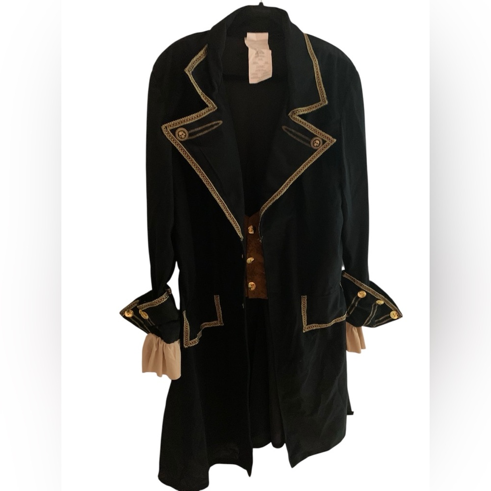 California Costumes Black Deluxe Pirate Captain Jacket